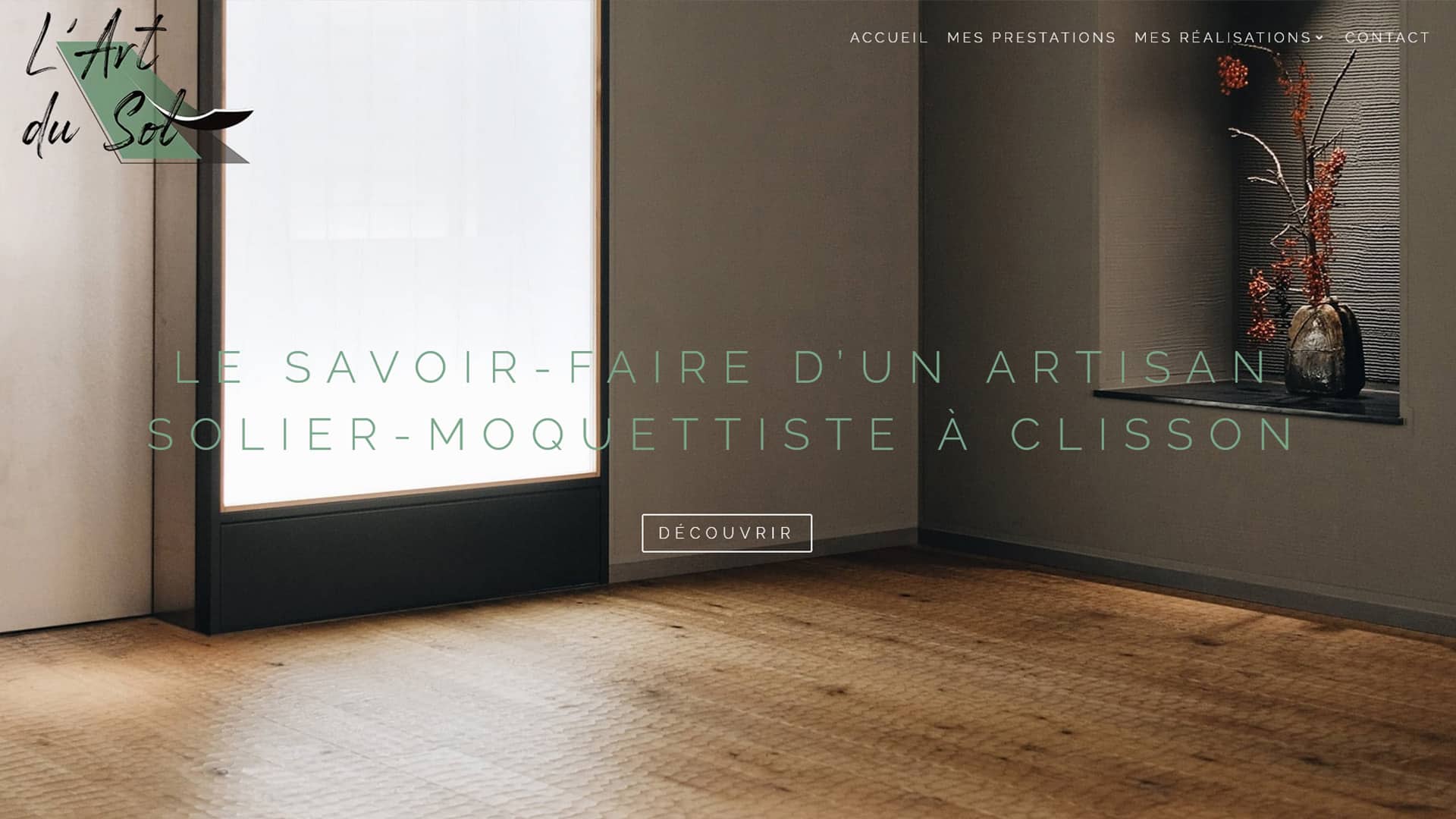 réalisation site internet vitrine solier moquettiste Loire Atlantique