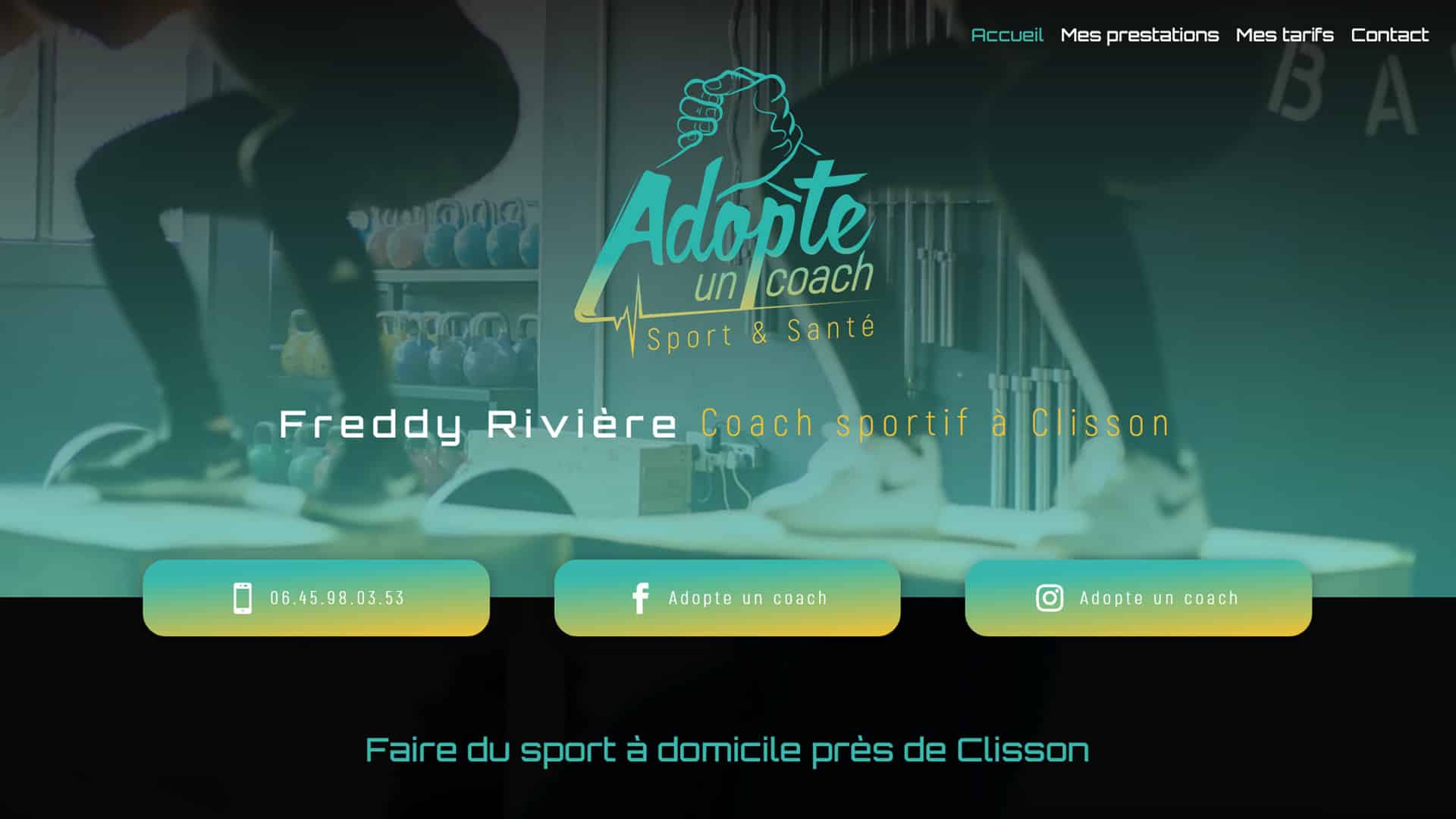 réalisation site internet vitrine coach sportif Loire Atlantique